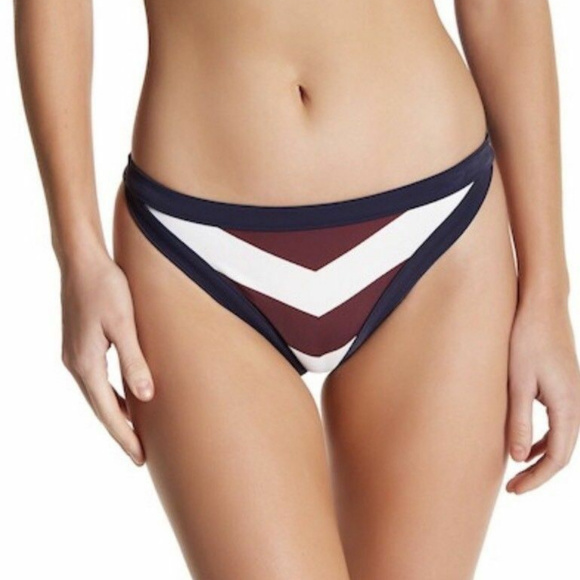 Ted Baker Stripe Bikini Bottom Size 12 - Picture 3 of 5